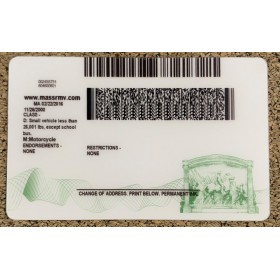 Massachusetts scannable card