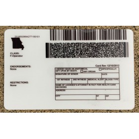 Missouri scannable card